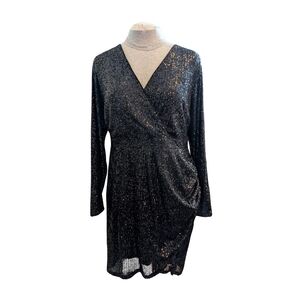 Torrid Sz2 (2X) Elegant Black Sequin Dress